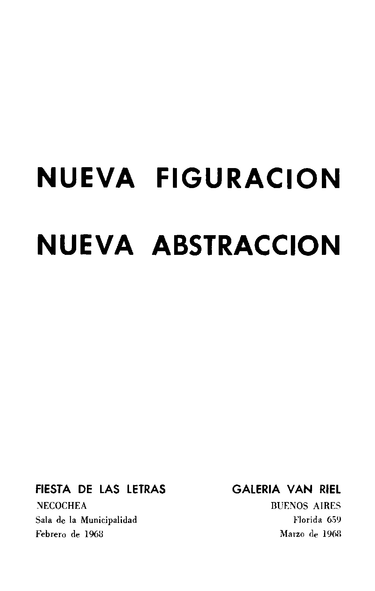 Nueva Figuración-Nueva Abstracción